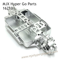 MJX Hyper Go 16210 Upgrades Parts Metal Chassis and Front Rear Gearbox Cover Silver