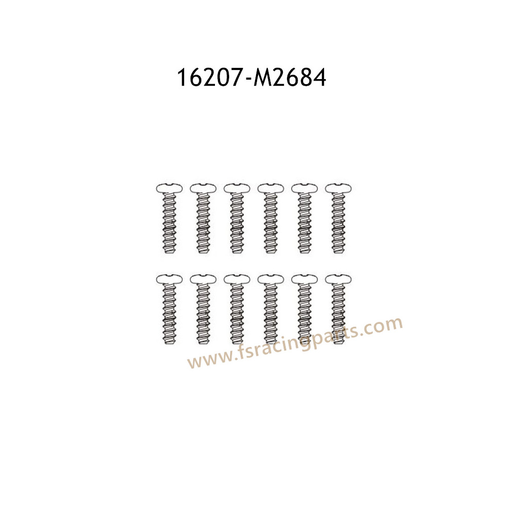 MJX Hyper Go 16207 Parts Round Head Flat Tail Screws M2684