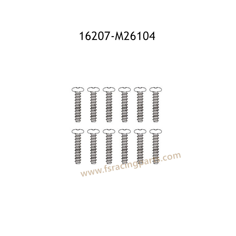 MJX Hyper Go 16207 Parts Round Head Flat Tail Screws M26104