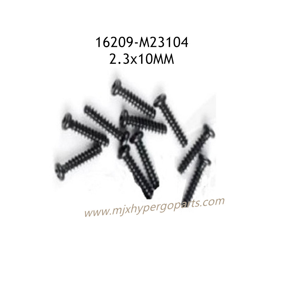MJX Hyper Go 16209 Parts 2.3X10mm Round Head Flat Tail Screws M23104 MJX Hyper Go 16209 Parts 2.3X10mm Round Head Flat Tail Screws M23104