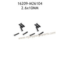 MJX Hyper Go 16209 Parts 2.6X10mm Round Head Flat Tail Screws M26104
