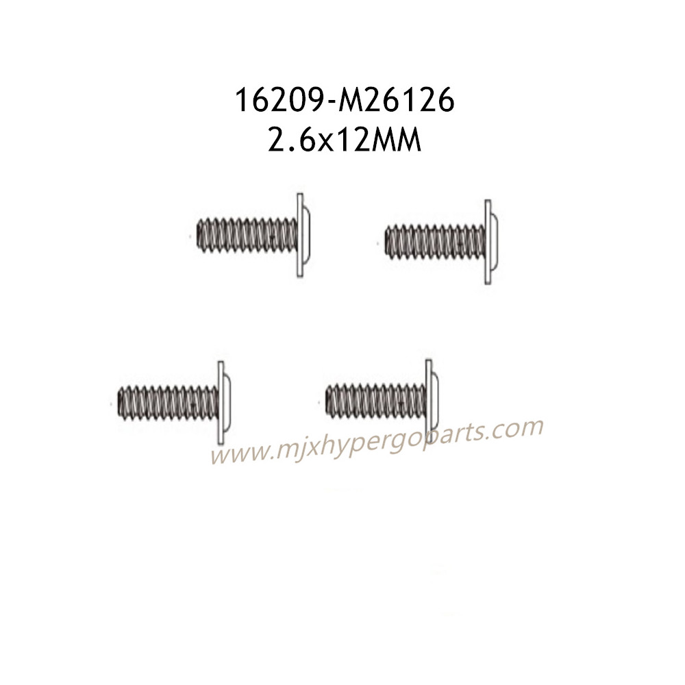 MJX Hyper Go 16209 Parts 2.6X12MM Screws M26126 MJX Hyper Go 16209 Parts 2.6X12MM Screws M26126