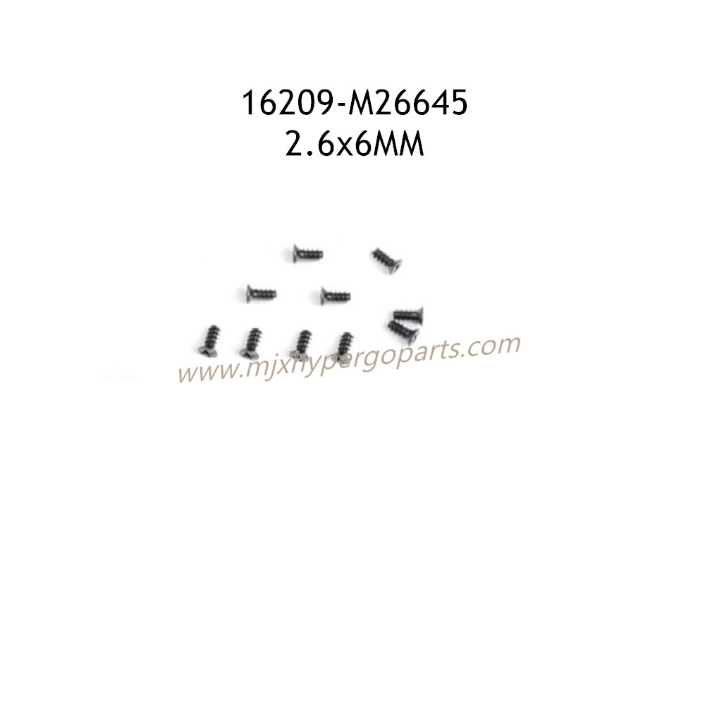 MJX Hyper Go 16209 Parts 2.6x6mm Countersunk Head Flat Head Screws M26645 MJX Hyper Go 16209 Parts 2.6x6mm Countersunk Head Flat Head Screws M26645