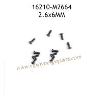 MJX Hyper Go 16210 Parts 2.6X6MM Round Head Flat Tail Screw M2664