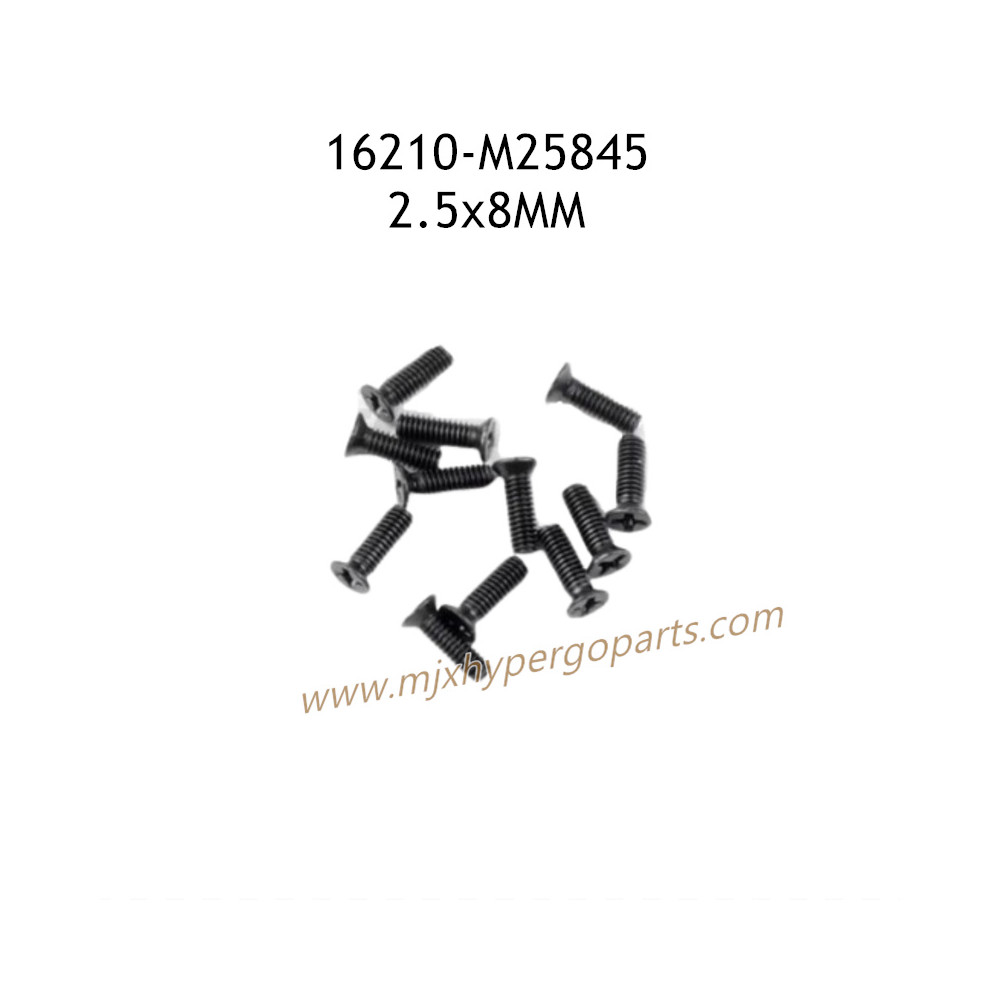 MJX Hyper Go 16210 Parts 2.5X8MM Flat Head Screw M25845 MJX Hyper Go 16210 Parts 2.5X8MM Flat Head Screw M25845