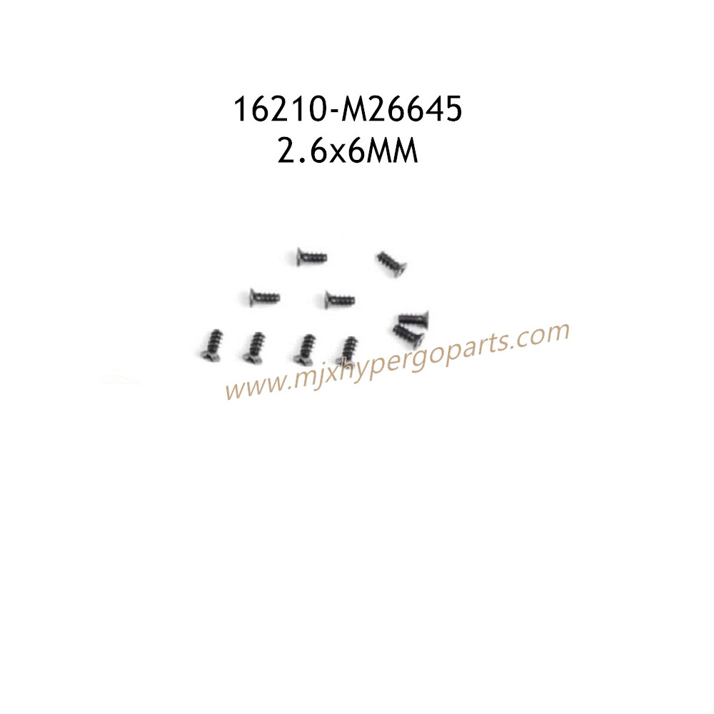 MJX Hyper Go 16210 Parts 2.6x6MM Countersunk Head Flat Head Screw M26645 MJX Hyper Go 16210 Parts 2.6x6MM Countersunk Head Flat Head Screw M26645