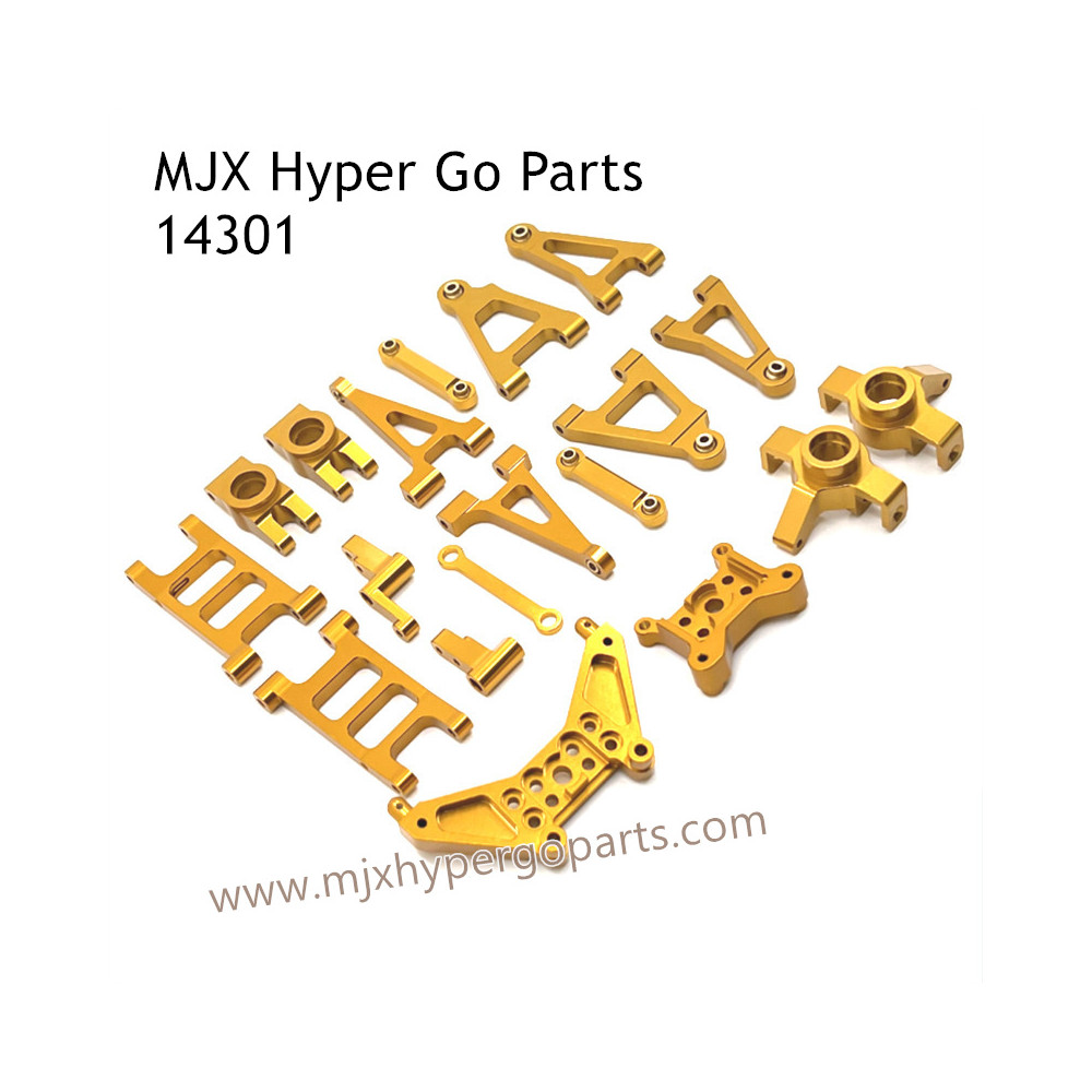 MJX Hyper Go 14301 RC Car Upgrade Parts Metal Kit Gold MJX Hyper Go 14301 RC Car Upgrade Parts Metal Kit Gold