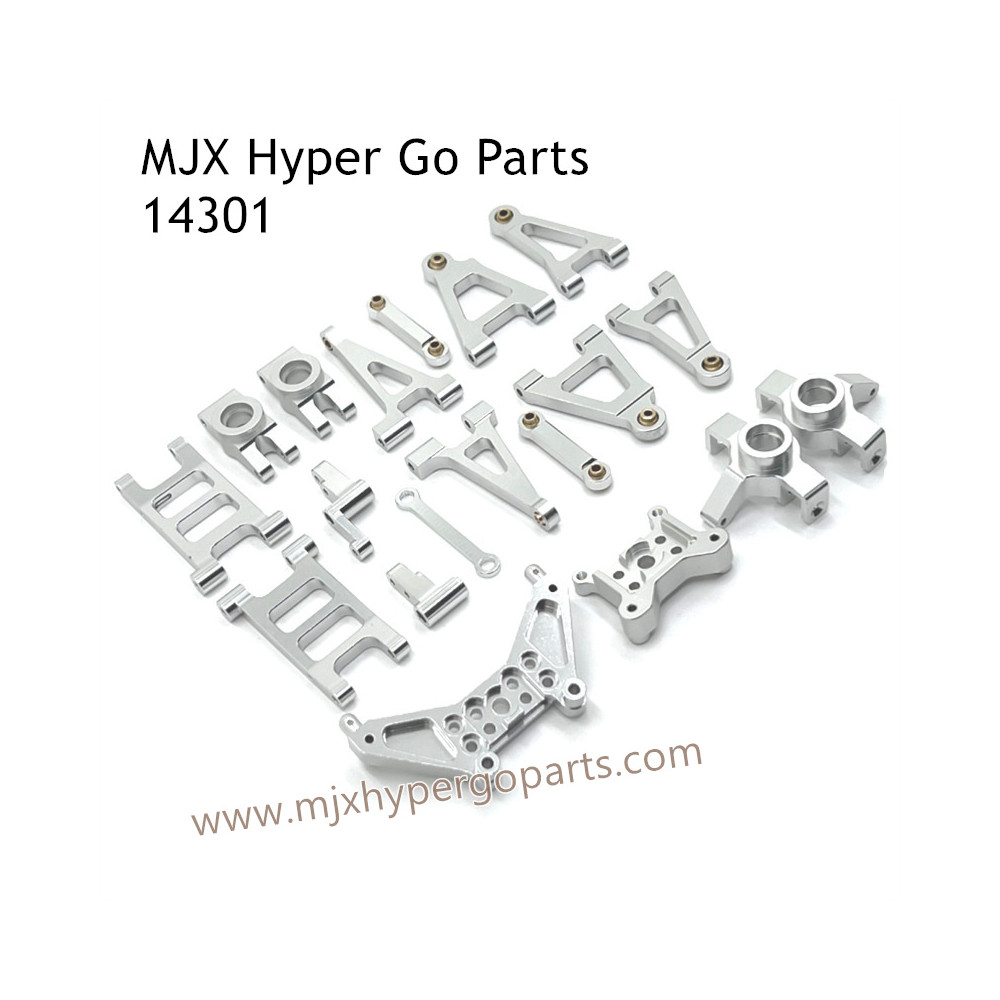 MJX Hyper Go 14301 RC Car Upgrade Parts Metal Kit Silver MJX Hyper Go 14301 RC Car Upgrade Parts Metal Kit Silver