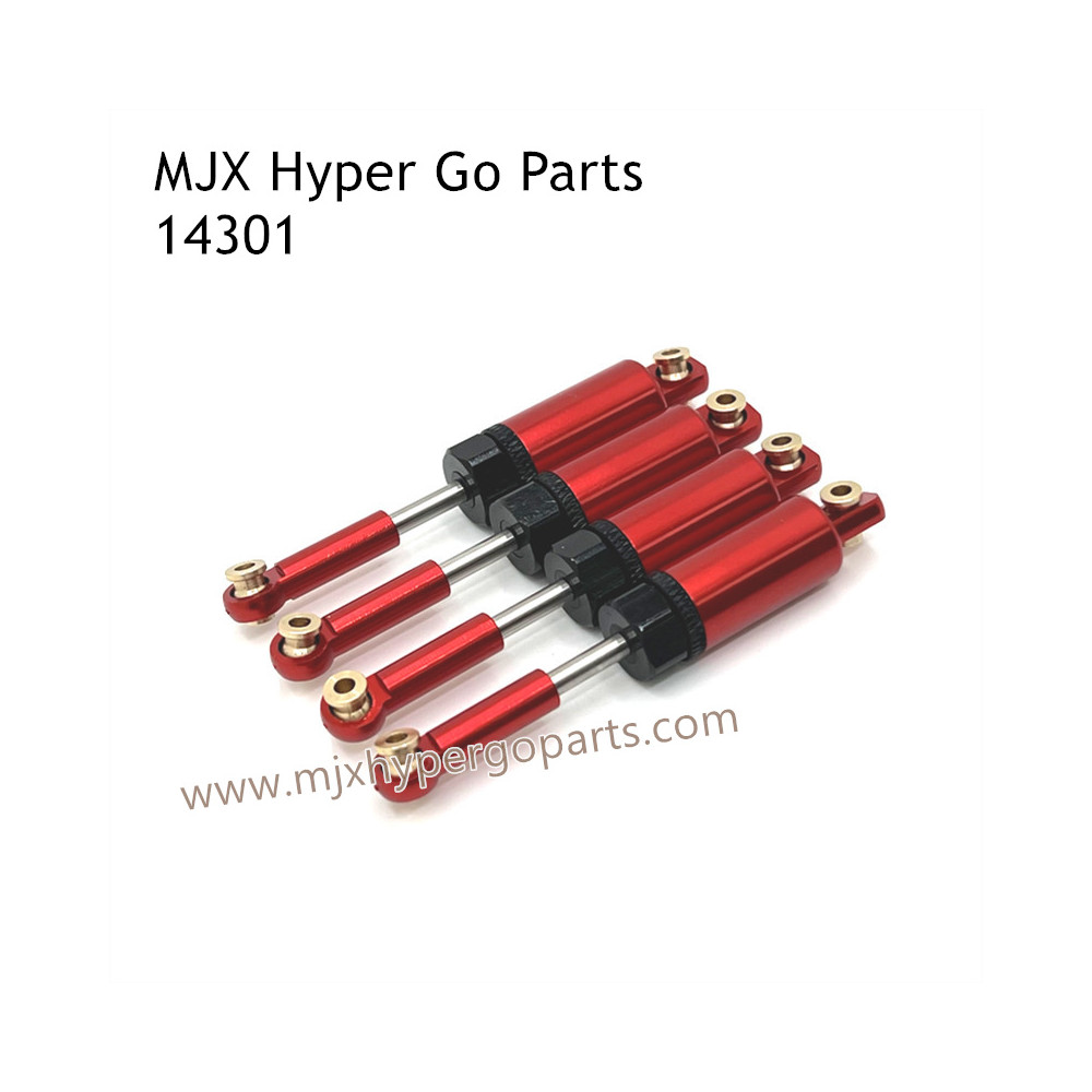 MJX Hyper Go 14301 RC Car Upgrade Parts Metal Hydraulic Shock Absorbers Red MJX Hyper Go 14301 RC Car Upgrade Parts Metal Hydraulic Shock Absorbers Red