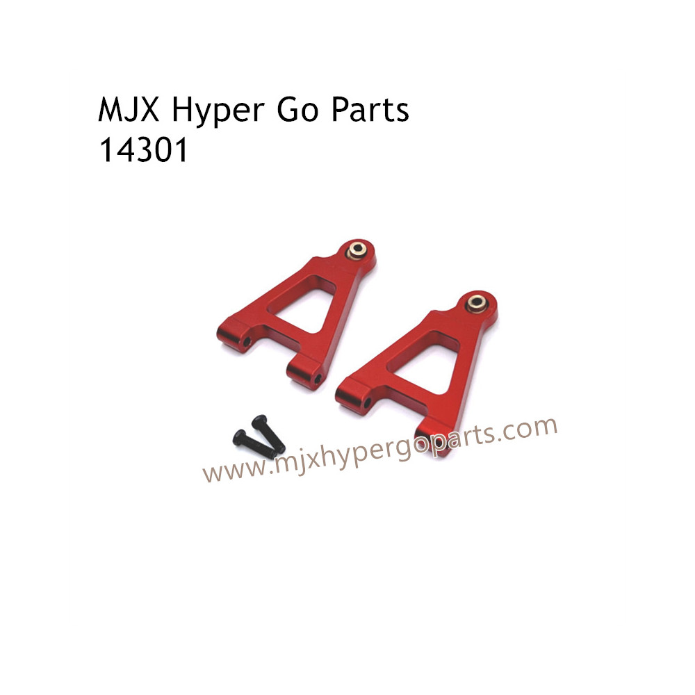 MJX Hyper Go 14301 RC Car Upgrade Parts Metal Front Lower Swing Arm Red MJX Hyper Go 14301 RC Car Upgrade Parts Metal Front Lower Swing Arm Red