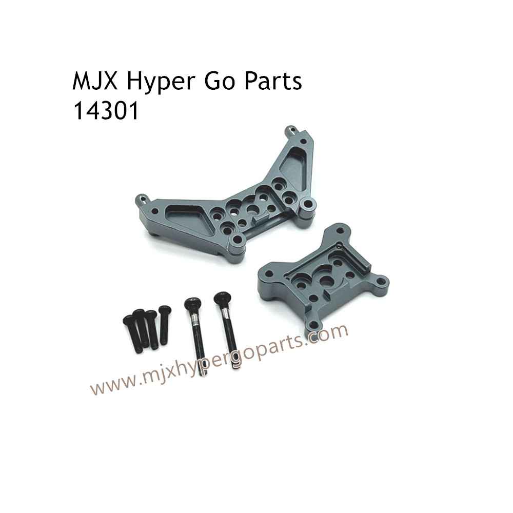 MJX Hyper Go 14301 RC Car Upgrade Parts Metal Front and Rear Shock Plate Gray MJX Hyper Go 14301 RC Car Upgrade Parts Metal Front and Rear Shock Plate Gray