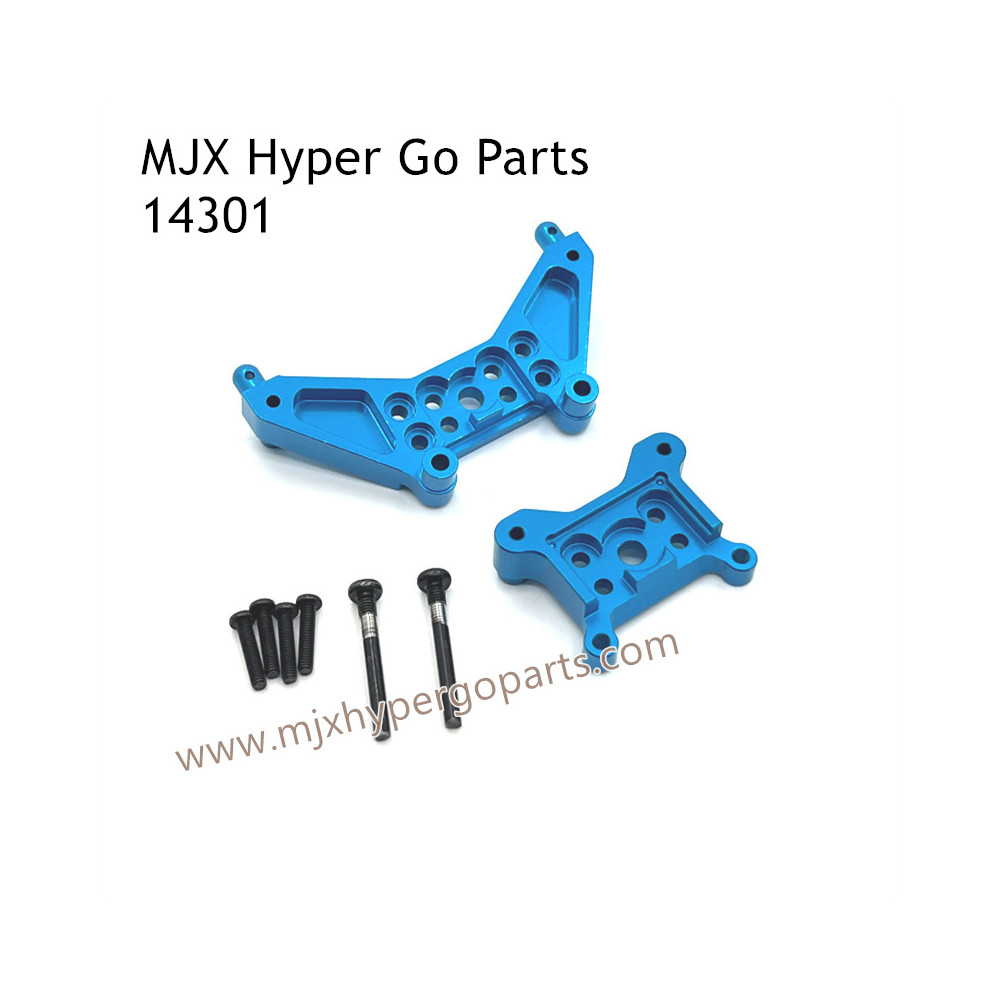 MJX Hyper Go 14301 RC Car Upgrade Parts Metal Front and Rear Shock Plate Blue MJX Hyper Go 14301 RC Car Upgrade Parts Metal Front and Rear Shock Plate Blue