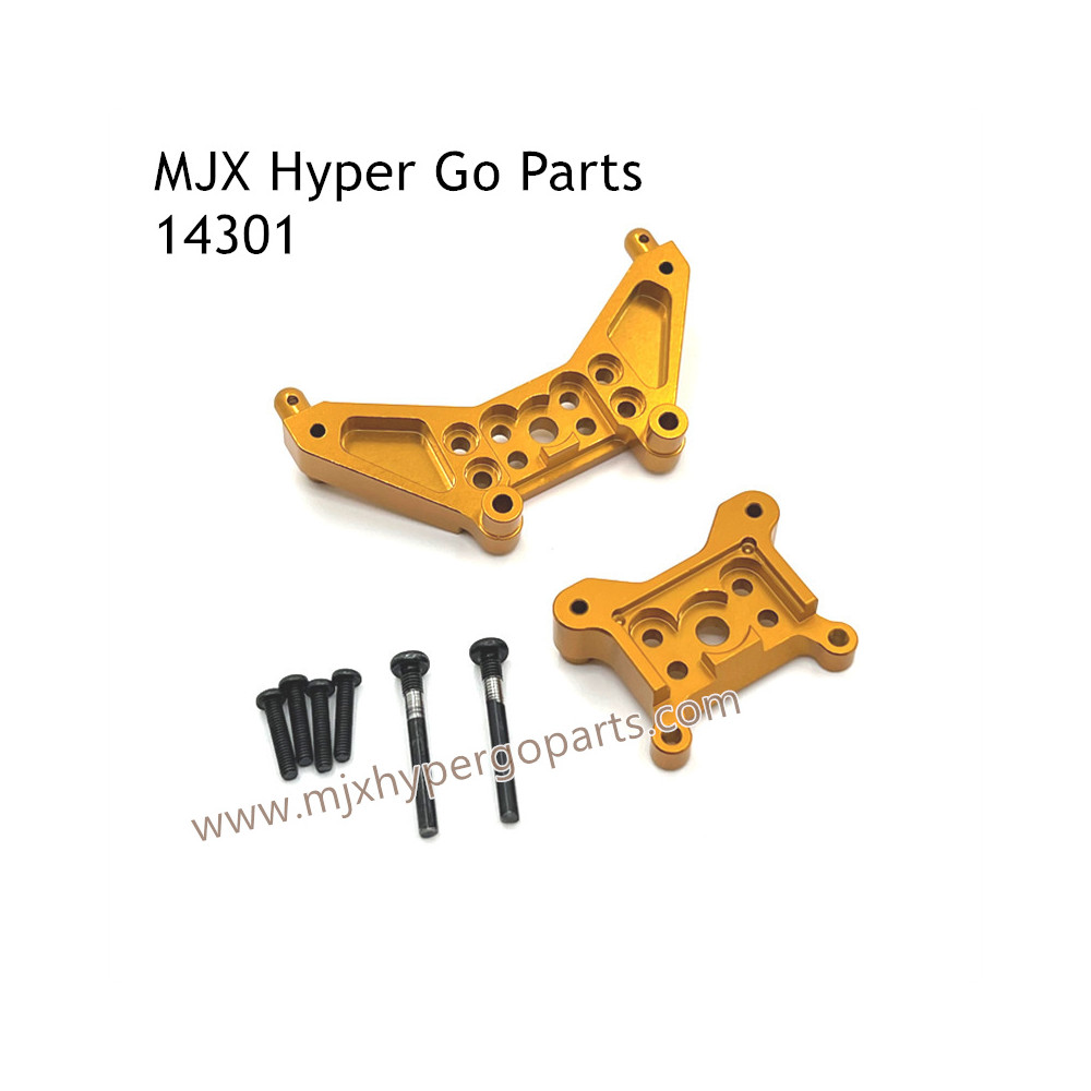 MJX Hyper Go 14301 RC Car Upgrade Parts Metal Front and Rear Shock Plate Gold MJX Hyper Go 14301 RC Car Upgrade Parts Metal Front and Rear Shock Plate Gold