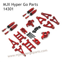 MJX Hyper Go 14301 RC Car Upgrade Parts Metal Parts list and Shock Red