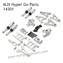 MJX Hyper Go 14301 RC Car Upgrade Parts Metal Parts list and Shock Silver