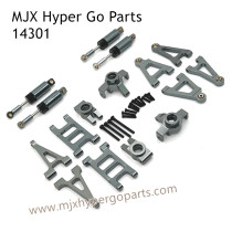 MJX Hyper Go 14301 RC Car Upgrade Parts Metal Parts list and Shock Gray