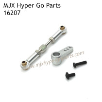 MJX Hyper Go 16207 RC Car Upgrade Parts Front Steering Connect Rod and Arm Silver