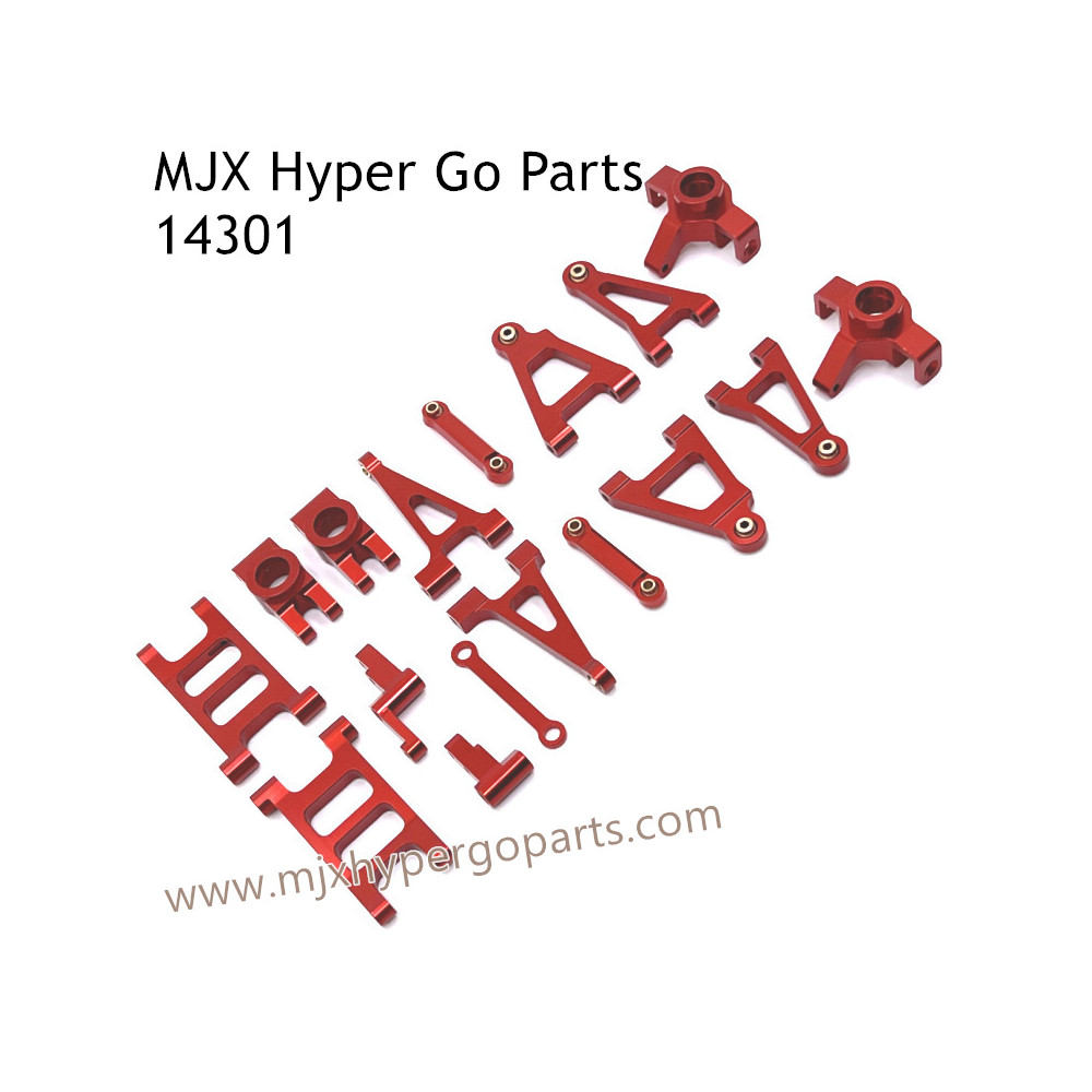 MJX Hyper Go 14301 RC Car Upgrade Parts Metal Parts List Red