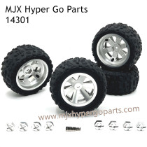MJX Hyper Go 14301 Upgrade Parts Metal Wheel and Tires Silver