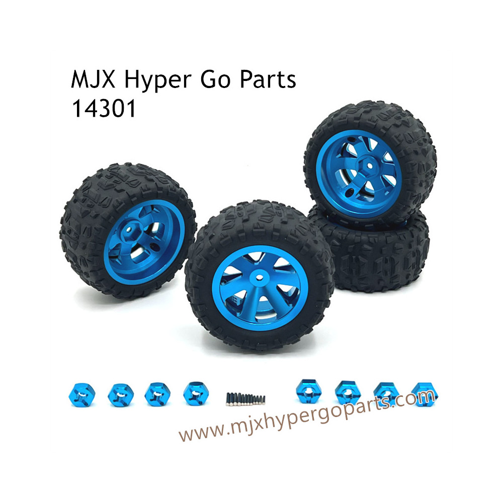 MJX Hyper Go 14301 Upgrade Parts Metal Wheel and Tires Blue MJX Hyper Go 14301 Upgrade Parts Metal Wheel and Tires Blue