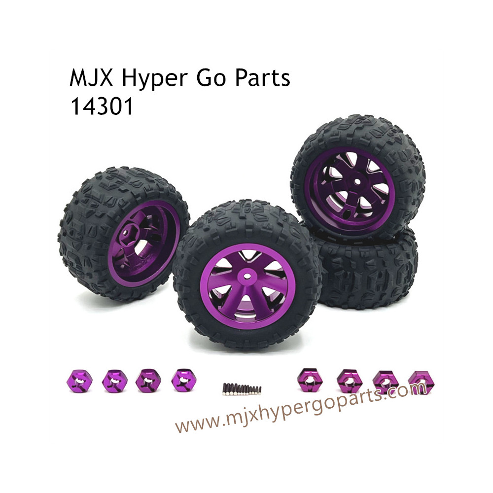 MJX Hyper Go 14301 Upgrade Parts Metal Wheel and Tires Purple MJX Hyper Go 14301 Upgrade Parts Metal Wheel and Tires Purple