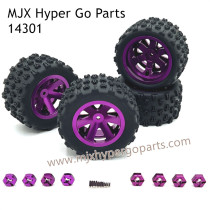 MJX Hyper Go 14301 Upgrade Parts Metal Wheel and Big Tires Purple