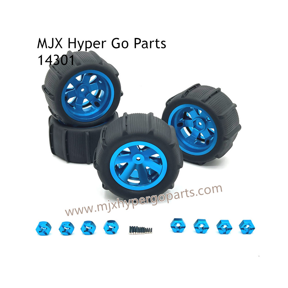MJX Hyper Go 14301 Upgrade Parts Metal Wheel and Sand Tires Blue MJX Hyper Go 14301 Upgrade Parts Metal Wheel and Sand Tires Blue