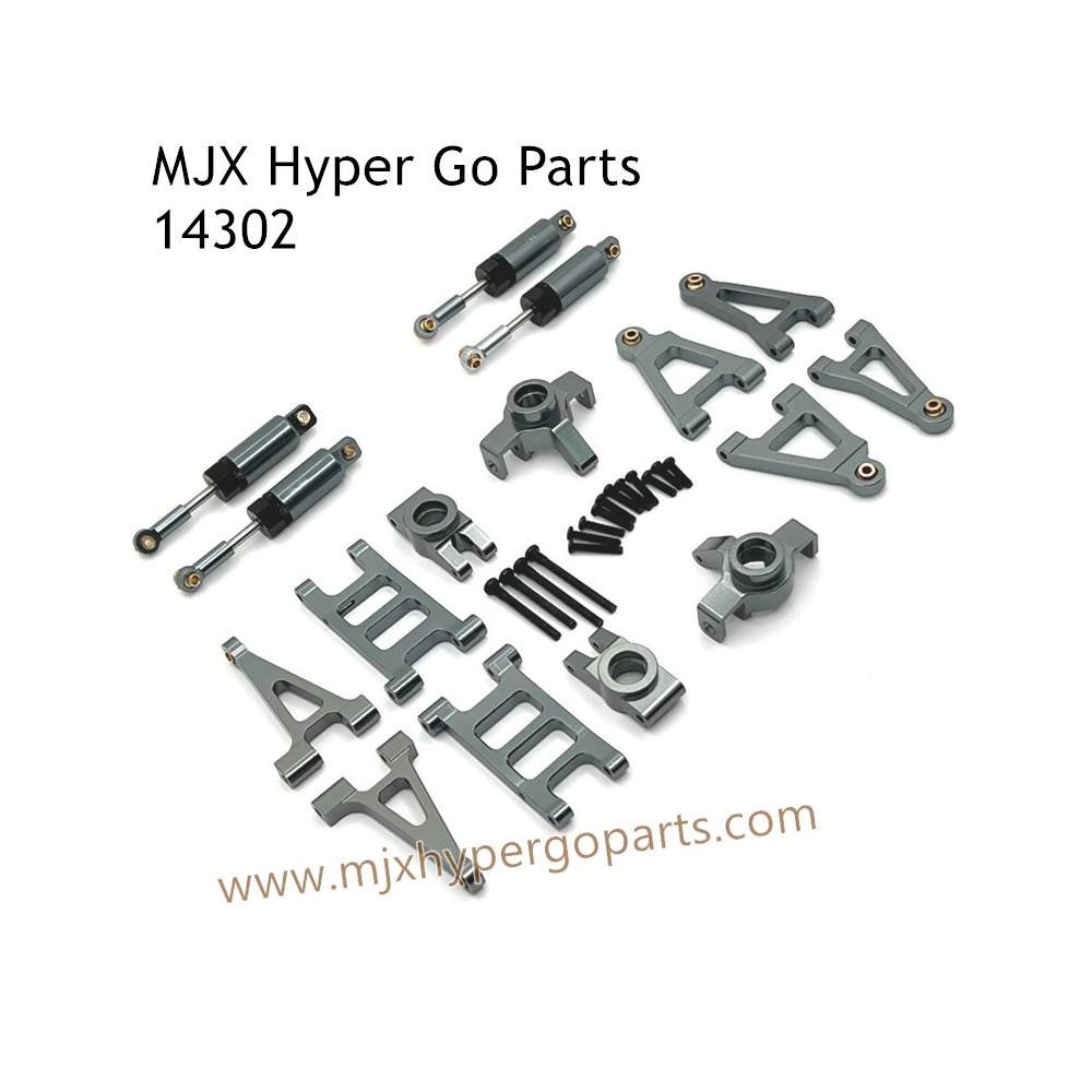 MJX Hyper Go 14302 RC Upgrade Parts Metal Parts List and Shock Gray MJX Hyper Go 14302 RC Upgrade Parts Metal Parts List and Shock Gray