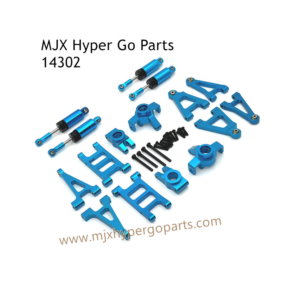 MJX Hyper Go 14302 RC Upgrade Parts Metal Parts List and Shock Blue MJX Hyper Go 14302 RC Upgrade Parts Metal Parts List and Shock Blue