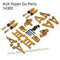 MJX Hyper Go 14302 RC Upgrade Parts Metal Parts List and Shock Gold