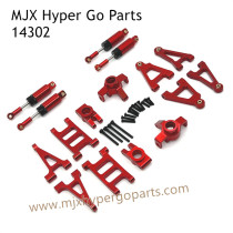 MJX Hyper Go 14302 RC Upgrade Parts Metal Parts List and Shock Red