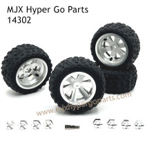 MJX Hyper Go 14302 Upgrade Parts Metal Wheel and Tires Silver