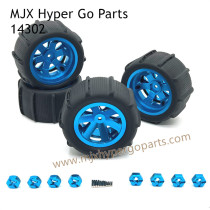 MJX Hyper Go 14302 Upgrade Parts Metal Wheel and Sand Tires Blue