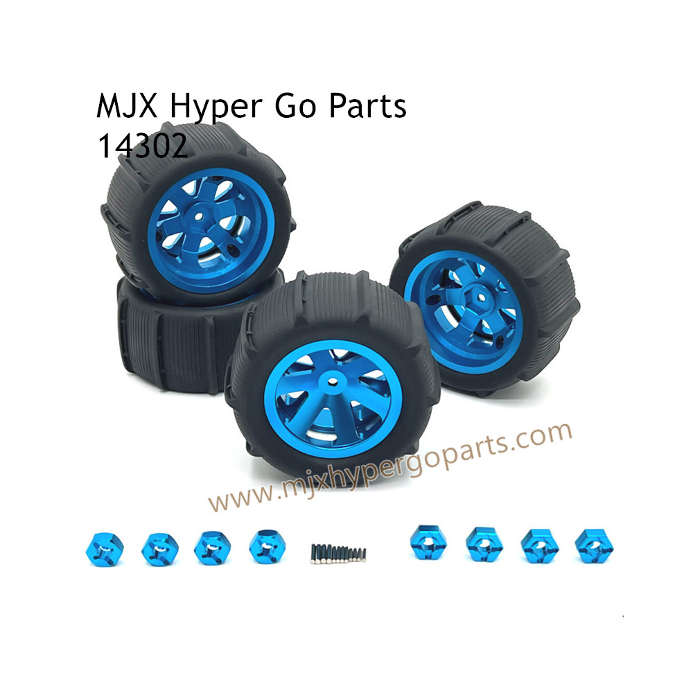MJX Hyper Go 14302 Upgrade Parts Metal Wheel and Sand Tires Blue MJX Hyper Go 14302 Upgrade Parts Metal Wheel and Sand Tires Blue