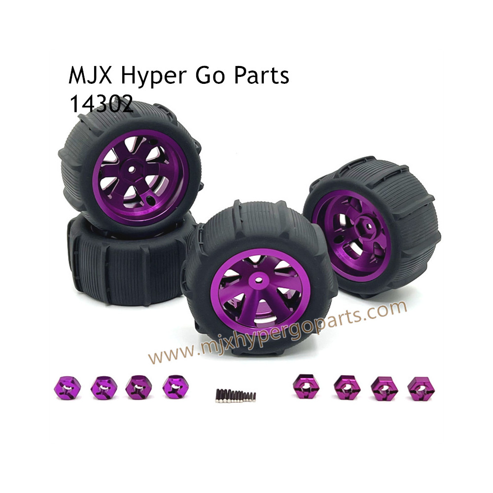 MJX Hyper Go 14302 Upgrade Parts Metal Wheel and Sand Tires Purple MJX Hyper Go 14302 Upgrade Parts Metal Wheel and Sand Tires Purple