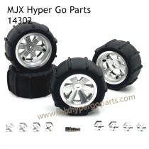 MJX Hyper Go 14302 Upgrade Parts Metal Wheel and Sand Tires Silver
