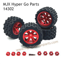 MJX Hyper Go 14302 Upgrade Parts Metal Wheel and Big Tires Red