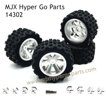 MJX Hyper Go 14302 Upgrade Parts Metal Wheel and Big Tires Silver