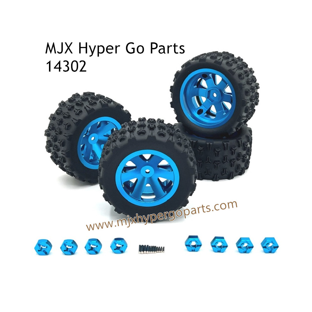 MJX Hyper Go 14302 Upgrade Parts Metal Wheel and Big Tires Blue MJX Hyper Go 14302 Upgrade Parts Metal Wheel and Big Tires Blue