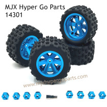 MJX Hyper Go 14301 Upgrade Parts Metal Wheel and Big Tires Blue