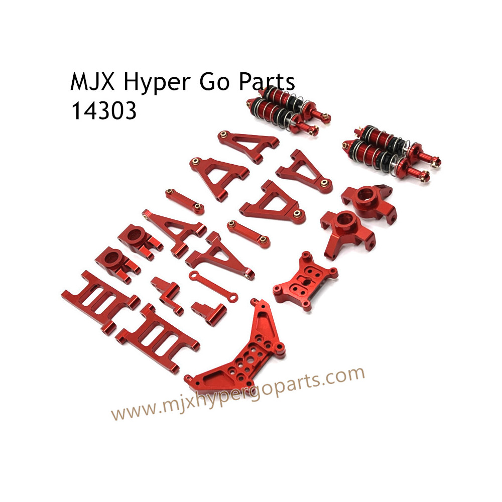 MJX Hyper Go 14303 RC Car Upgrade Parts Metal Part List Red MJX Hyper Go 14303 RC Car Upgrade Parts Metal Part List Red