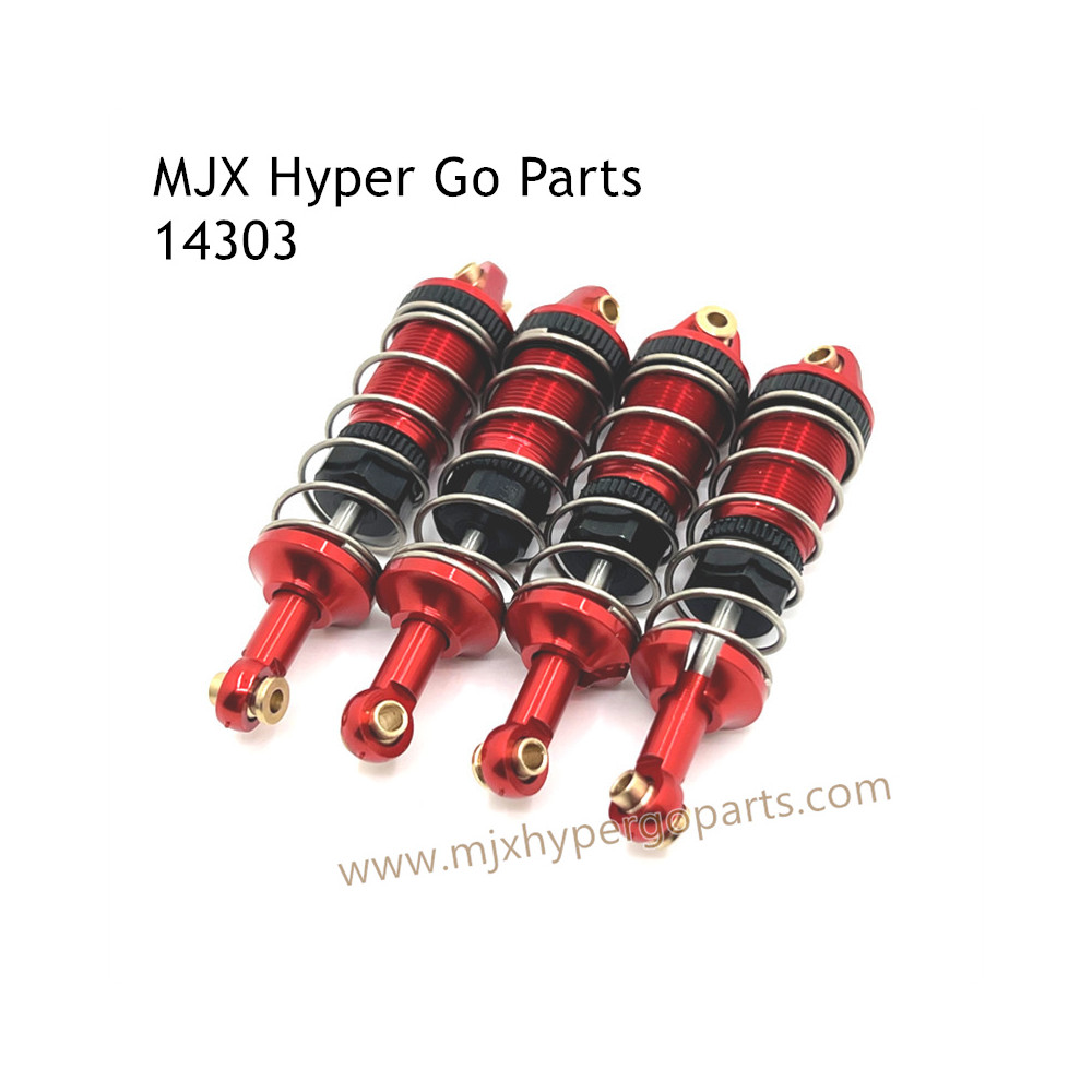 MJX Hyper Go 14303 RC Car Upgrade Parts Metal Hydraulic Shock Red MJX Hyper Go 14303 RC Car Upgrade Parts Metal Hydraulic Shock Red