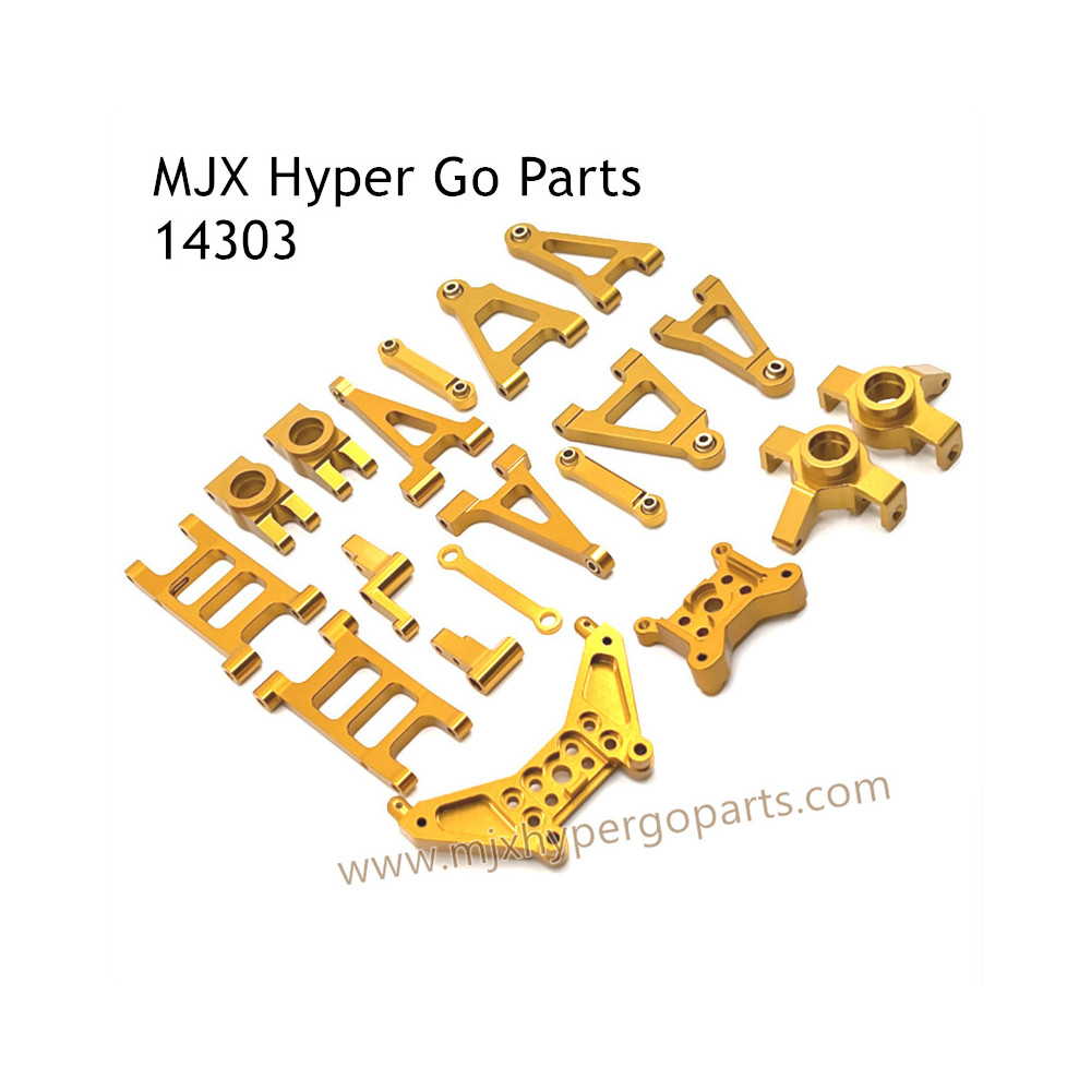 MJX Hyper Go 14303 RC Car Upgrade Parts Metal Kit Gold MJX Hyper Go 14303 RC Car Upgrade Parts Metal Kit Gold