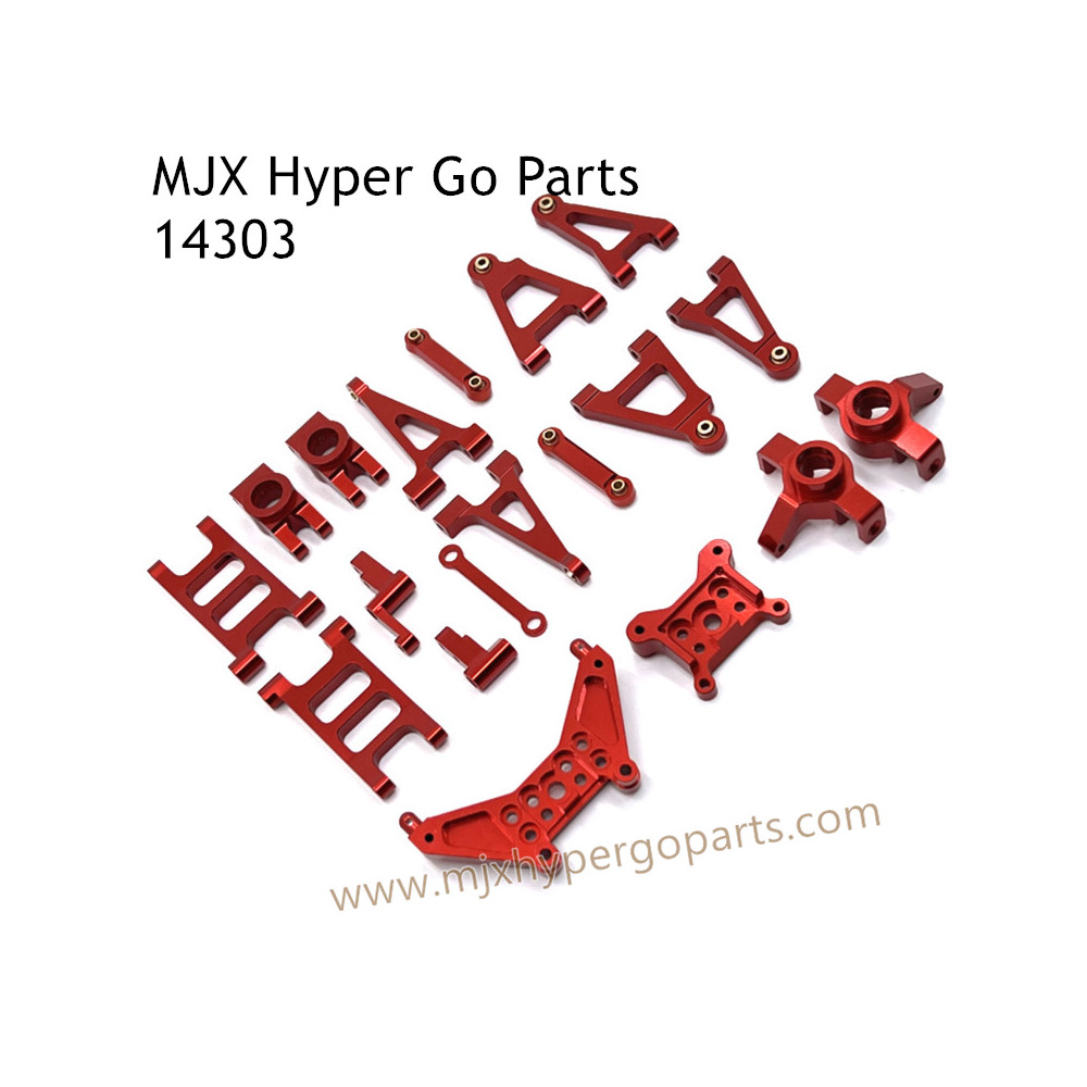 MJX Hyper Go 14303 RC Car Upgrade Parts Metal Kit Red MJX Hyper Go 14303 RC Car Upgrade Parts Metal Kit Red