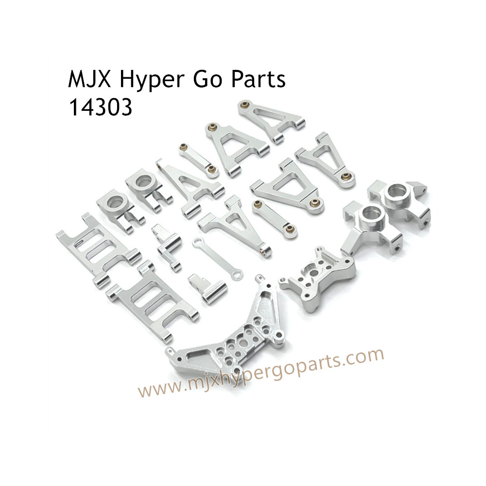 MJX Hyper Go 14303 RC Car Upgrade Parts Metal Kit Silver MJX Hyper Go 14303 RC Car Upgrade Parts Metal Kit Silver