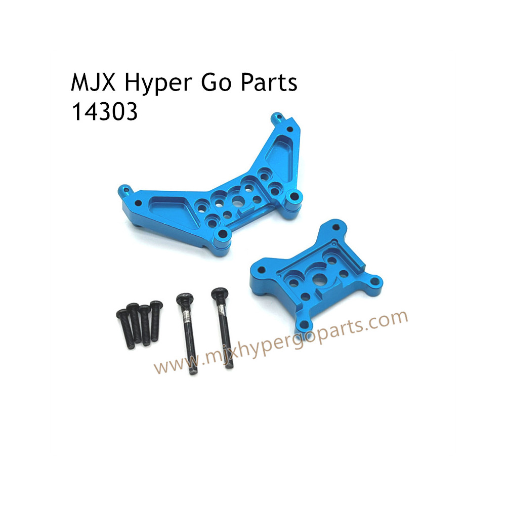 MJX Hyper Go 14303 RC Car Upgrade Parts Metal Front and Rear Shock Plate Blue MJX Hyper Go 14303 RC Car Upgrade Parts Metal Front and Rear Shock Plate Blue