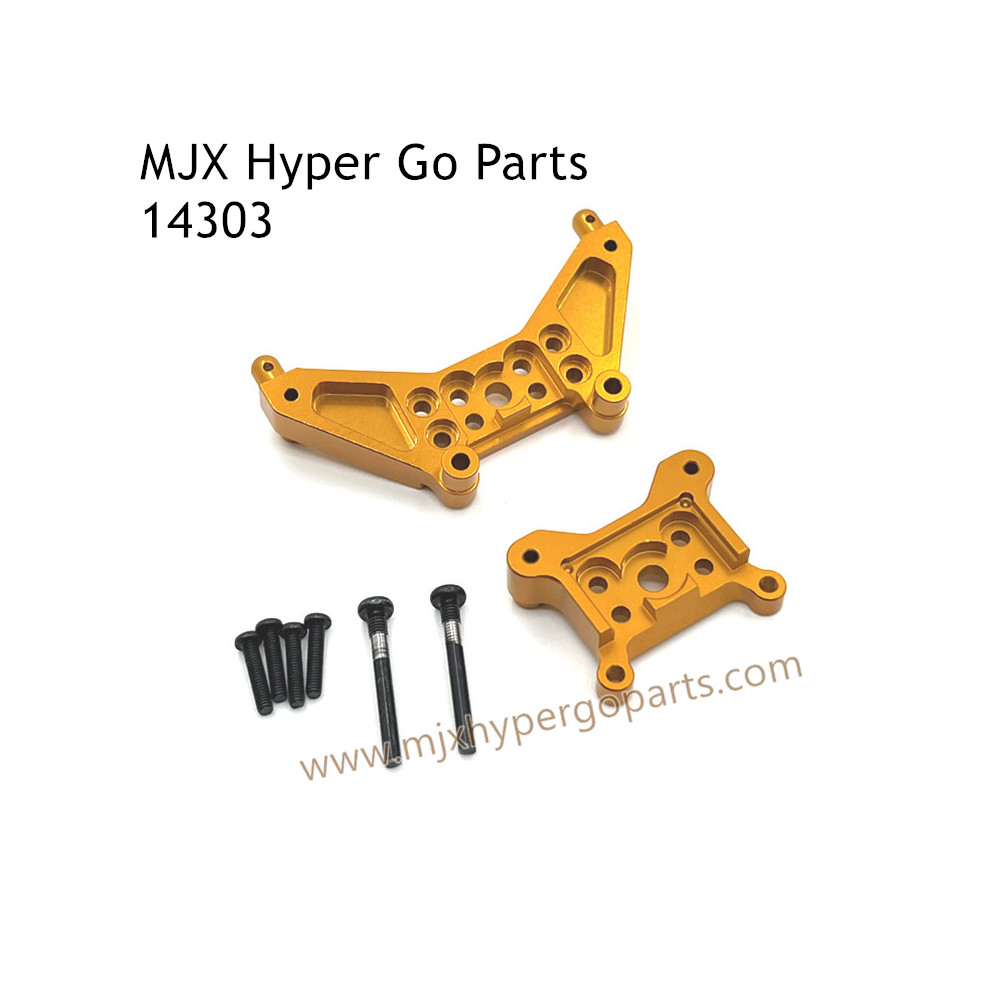 MJX Hyper Go 14303 RC Car Upgrade Parts Metal Front and Rear Shock Plate Gold MJX Hyper Go 14303 RC Car Upgrade Parts Metal Front and Rear Shock Plate Gold