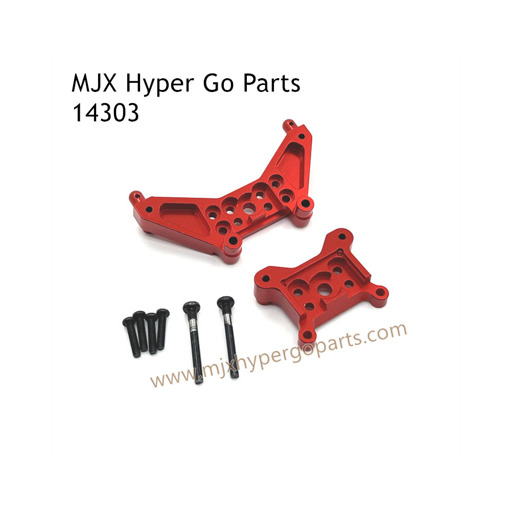 MJX Hyper Go 14303 RC Car Upgrade Parts Metal Front and Rear Shock Plate Red MJX Hyper Go 14303 RC Car Upgrade Parts Metal Front and Rear Shock Plate Red
