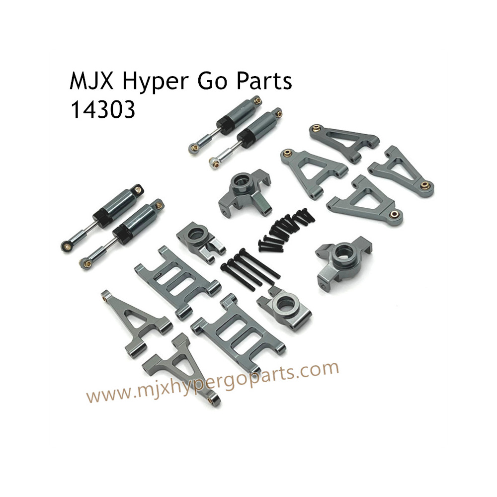 MJX Hyper Go 14303 RC Car Upgrade Parts Metal Parts List and Shock Gray MJX Hyper Go 14303 RC Car Upgrade Parts Metal Parts List and Shock Gray