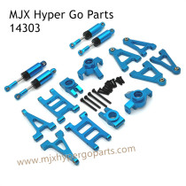 MJX Hyper Go 14303 RC Car Upgrade Parts Metal Parts List and Shock Blue